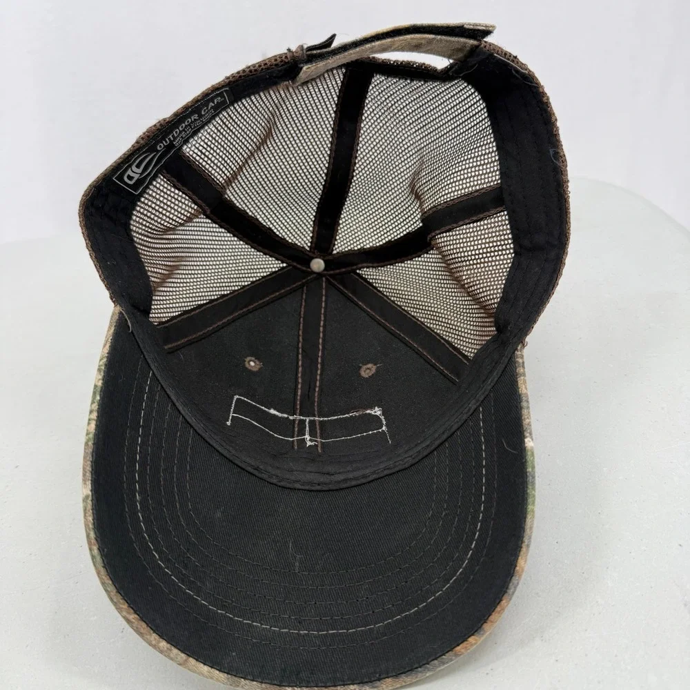 Outdoor Cap Trucker Hat Mens OSFM Camo American‎ Flag Patch Mesh Back Realtree